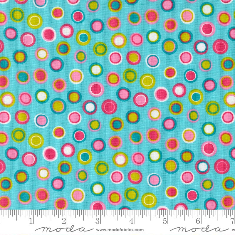 Inner Dots in Blue Razz - Priced by the Half Yard - Sweet and Plenty by Me and My Sister Designs for Moda Fabrics - 22453 22