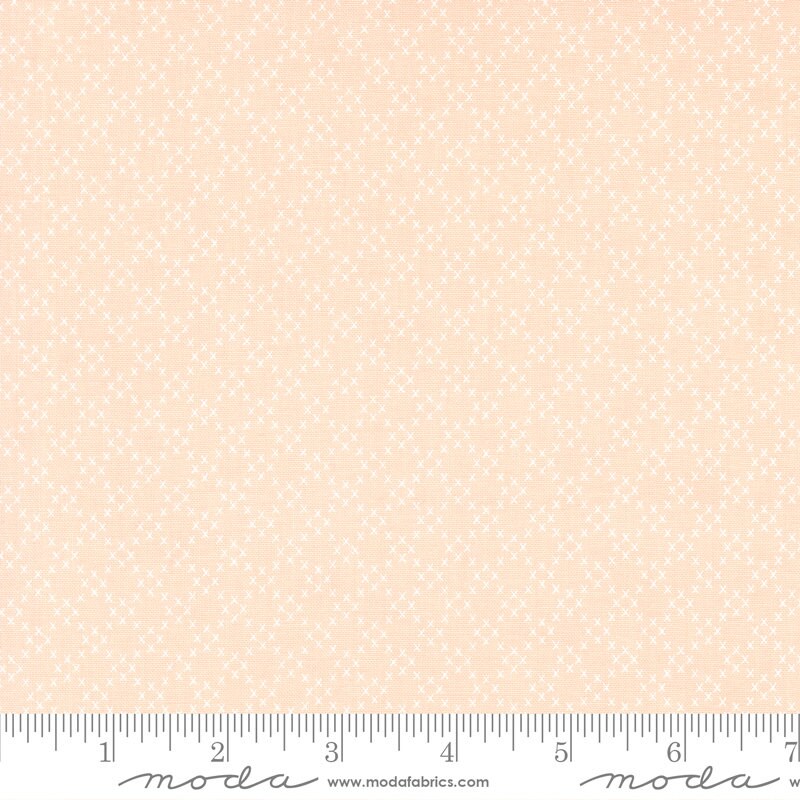 Cross Stitch Coral - Priced by the Half Yard - Ellie by Brenda Riddle Designs for Moda Fabrics - 18764 19