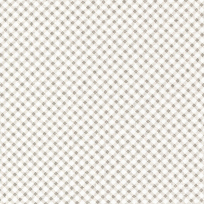 Gingham Checks Pebble - Priced by the Half Yard - Ellie by Brenda Riddle Designs for Moda Fabrics - 18765 28