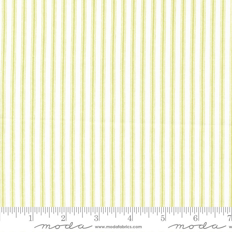 Classic Ticking Stripes Green - Priced by the Half Yard - Ellie by Brenda Riddle Designs for Moda Fabrics - 18766 24