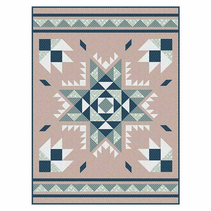 Horizon Blanket Spruce - Priced by the Half Yard - Horizon by Pippa Shaw for Figo Fabrics - 90759-62