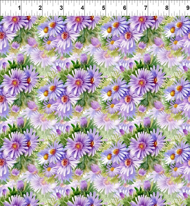 Decoupage Daisies - Priced by the Half Yard - Jason Yenter for In The Beginning fabrics - 13DC1 Lavender