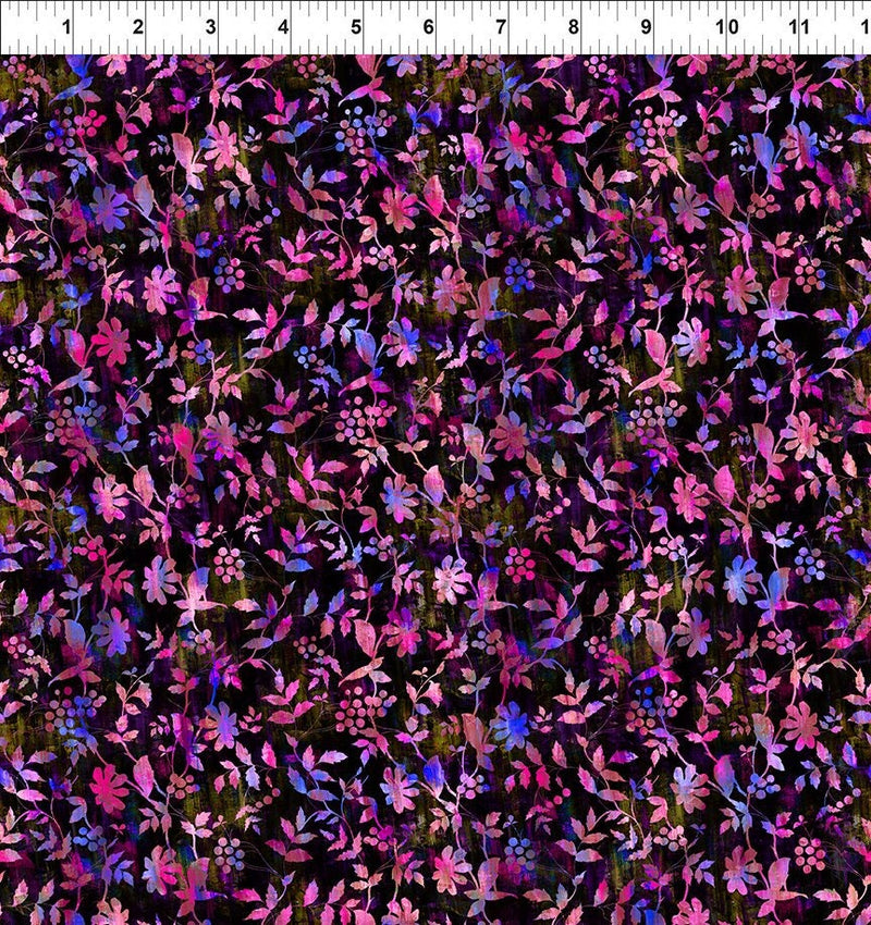 Halcyon II Vines Magenta - Sold by the Half Yard - Jason Yenter for In the Beginning Fabrics - 100% Cotton - 25HN 3