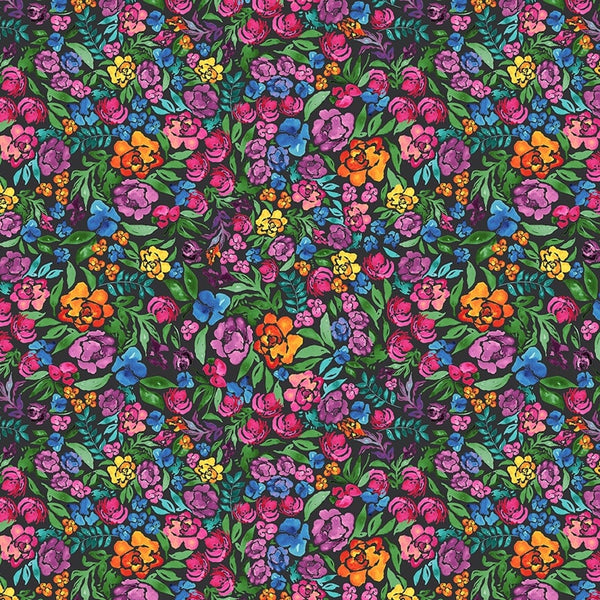 Gardenscape Packed Floral - Priced by the Half Yard - Gardenscape by Rathenart for Blank Quilting - 2933-99