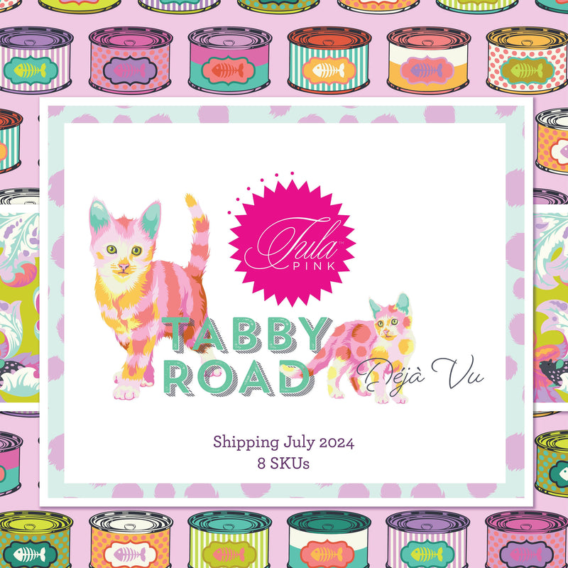 Cat Snacks Electroberry PREORDER - Priced by the 1/2 Yard - Tabby Road Deja Vu - PREORDER PRICE - Tula Pink - July 2024 - PWTP094