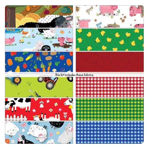 Farm Sweet Farm Quilt KIT - 48” x 58” - Benartex Fabrics