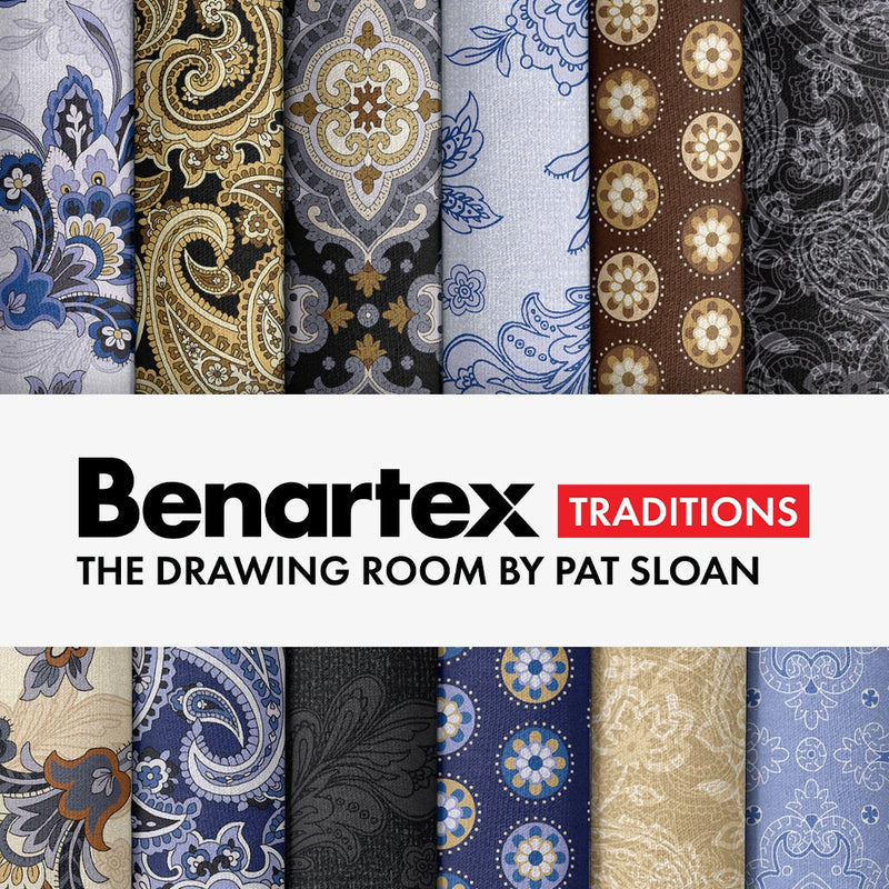 The Drawing Room 10” Layer Cake by Pat Sloan - 42 pcs - 100% Cotton - Benartex Fabrics - DRW10PK