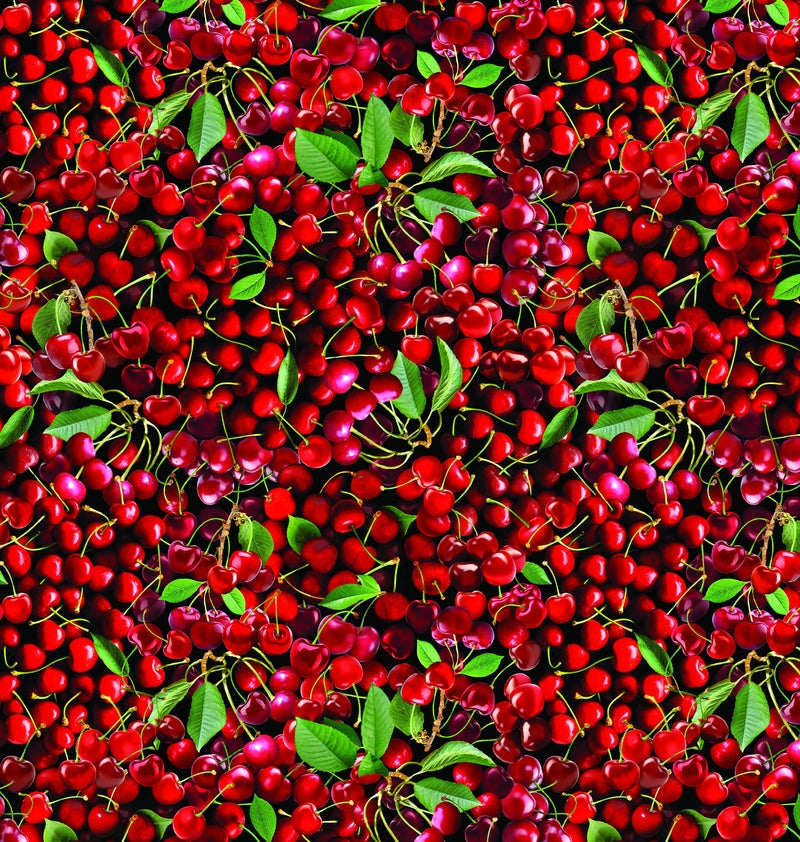 Packed Cherries Red - Priced by the Half Yard - Cherry Hill by Kanvas Studio for Benartex - 14315-10