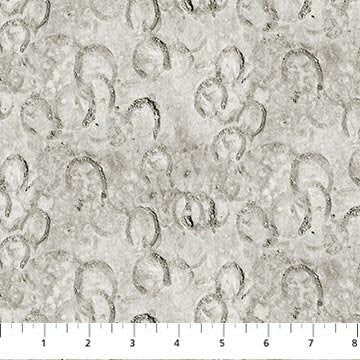 Hoof Texture Light Gray - Priced by the Half Yard - Stallion - Elise Genest for Northcott Fabrics - 26814 93