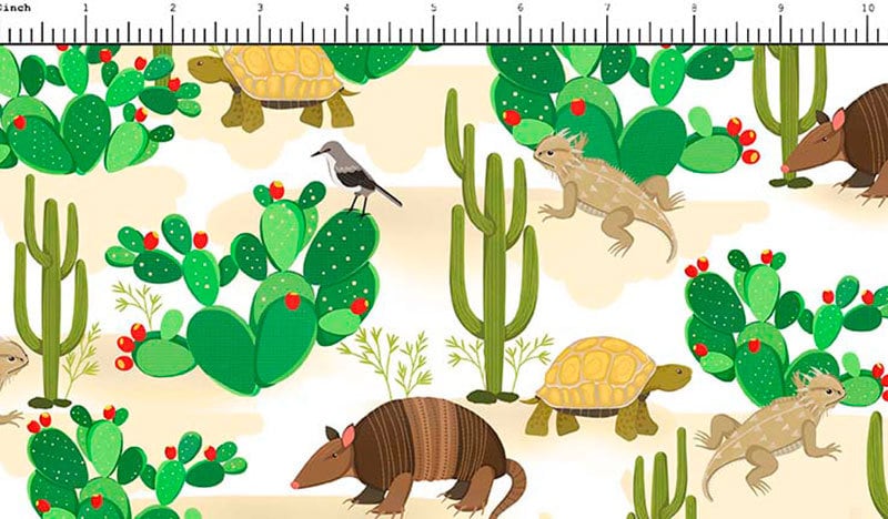 Texas Cactus & Animals PREORDER - All Texas Shop Hop - QT Fabrics - Ship Date March 2024 - 2600 30089 Z