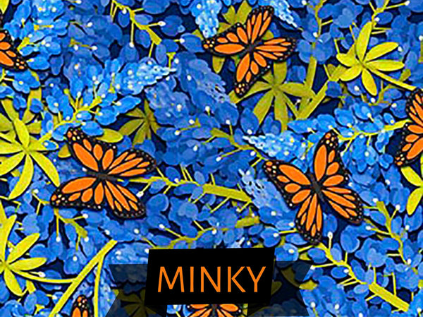 Minky Bluebonnets and Butterflies PREORDER - All Texas Shop Hop - QT Fabrics - Ship Date March 2024 - 2600 30093 BMINK