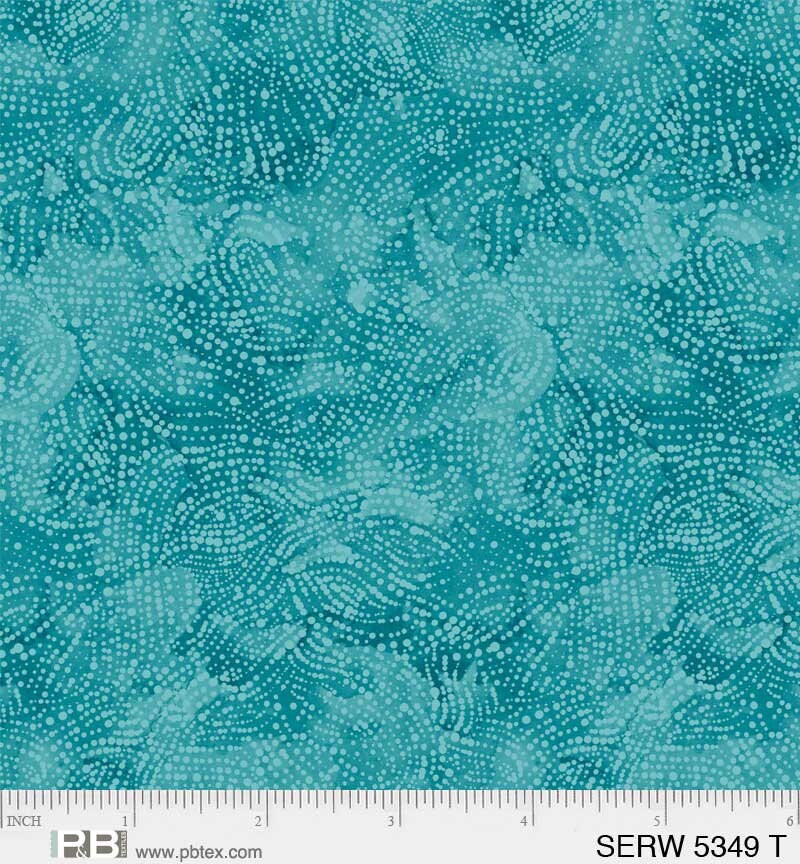 Serenity Teal 108" Backing Fabric - Sold by the Half Yard - P&B Textiles - SERW 5349 T