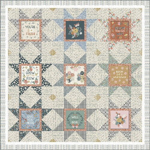 Vintage Farmhouse Tiles - Priced by the Half Yard - Cottage Farmhouse Fusion by Maureen Fiorellini for StudioE Fabrics - 7102-09
