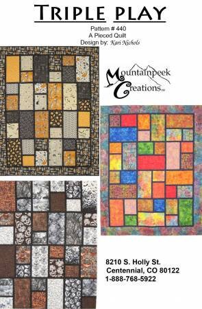 Triple Play - Mountainpeek Creations - Multiple Sizes Included - Fat Quarter Quilt