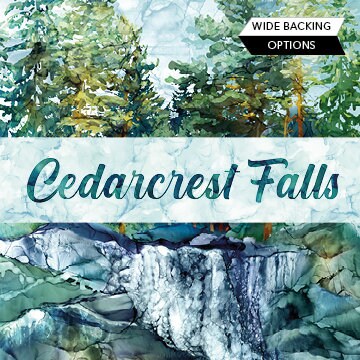 Cedarcrest Allover Scenic Teal/Multi - Priced by the Half Yard - Cedarcrest Falls - Deborah Edwards for Northcott Fabrics - DP26908-68