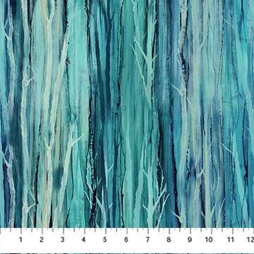 Twig Texture Medium Teal - Priced by the Half Yard - Cedarcrest Falls - Deborah Edwards for Northcott Fabrics - DP26910-64