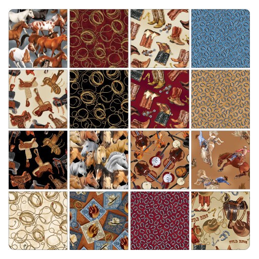108" Cowboy on Saddle Brown - Priced by the Half Yard - Yellowstone Quilt Backing - Kanvas Studio - 14483W-77