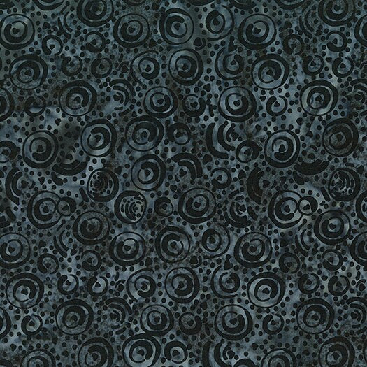 Irregular Circles Onyx - Sold by the Half Yard - Banyan Batiks - 81203-99