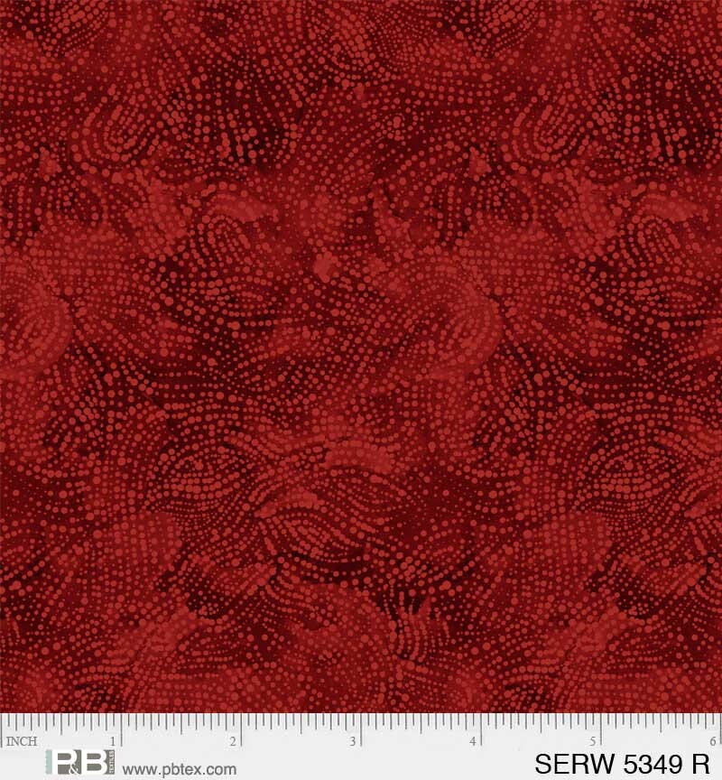 Serenity Red 108" Backing Fabric - Sold by the Half Yard - P&B Textiles - SERW 5349 R