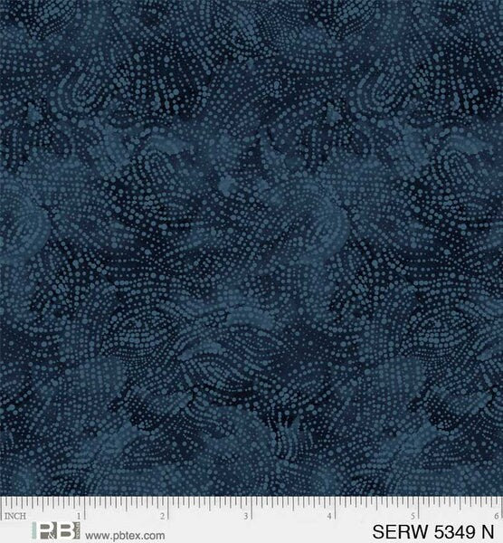 Serenity Navy 108" Backing Fabric - Sold by the Half Yard - P&B Textiles - SERW 5349 N