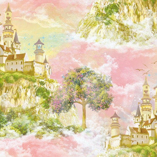 Castle in the Sky - Princess Dreams - Priced by the Half Yard - 3 Wishes Fabric - 21533-PNK