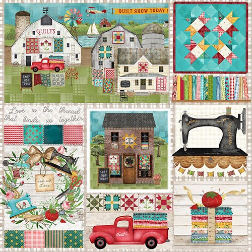 Keepsake Patch - Priced by the Half Yard - Shop Hop by Beth Albert for 3 Wishes Fabrics - 21699-MLT