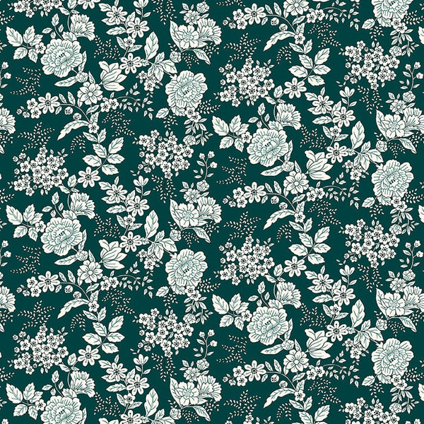 Teal Tranquility - Priced by the Half Yard - Kim Diehl for Henry Glass - 826-77