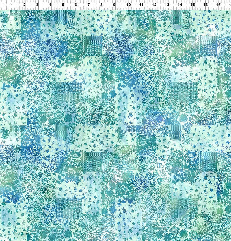 Ethereal Patchwork Blue - Priced by the Half Yard - Jason Yenter for In The Beginning fabrics - 5JYT 2