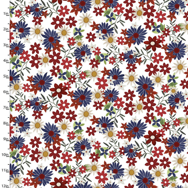 Sweet Land of Liberty Floral - Priced by the Half Yard - Beth Albert for 3 Wishes Fabric - 21665
