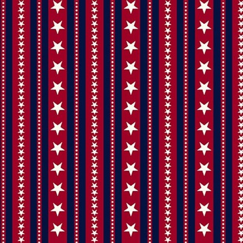 Star Stripe Red - Priced by the Half Yard - Friday Harbor by Janet Nesbitt for Henry Glass Fabrics - Q-3182-88