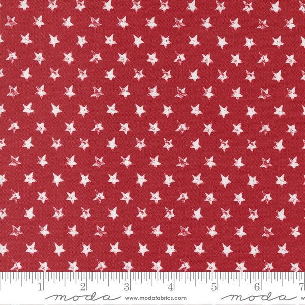 Star Spangled Stars Red - Priced by the 1/2 Yard - Old Glory by Lella Boutique for Moda Fabrics - 5204 12