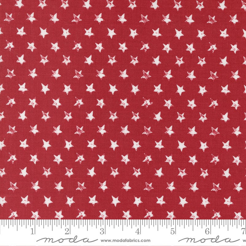 Star Spangled Stars Red - Priced by the 1/2 Yard - Old Glory by Lella Boutique for Moda Fabrics - 5204 12