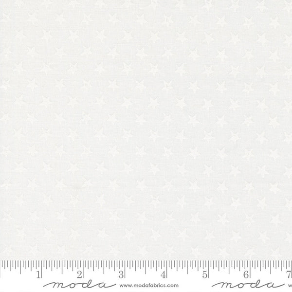 Star Spangled Stars Cloud White - Priced by the 1/2 Yard - Old Glory by Lella Boutique for Moda Fabrics - 5204 21