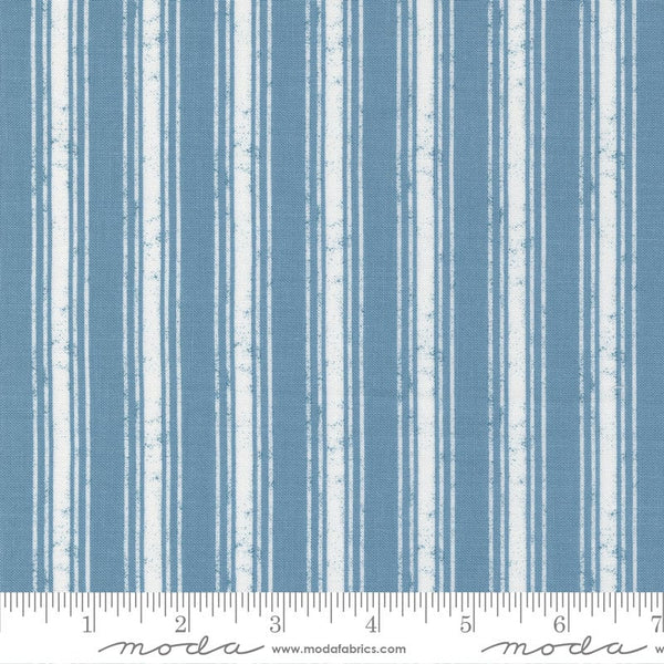 Old Glory Rural Stripes Sky - Priced by the 1/2 Yard - Old Glory by Lella Boutique for Moda Fabrics - 5205 13