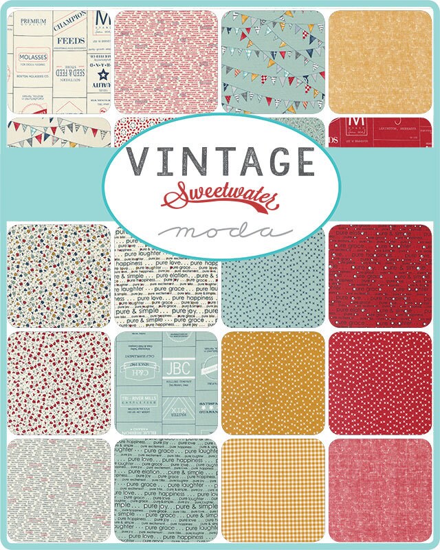 Sweetwater Vintage X Cream/White - Priced by the 1/2 Yard - Vintage by Sweetwater for Moda Fabrics - 55657 21