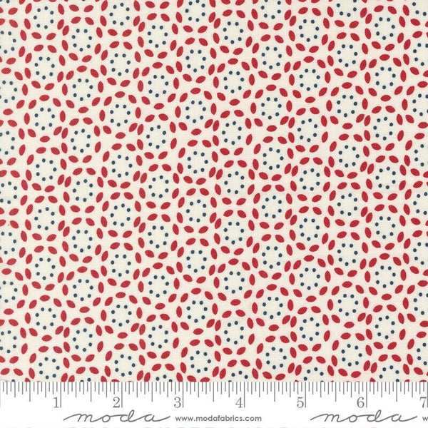 Sweetwater Vintage Petals Cream Red - Priced by the 1/2 Yard - Vintage by Sweetwater for Moda Fabrics - 55655 11