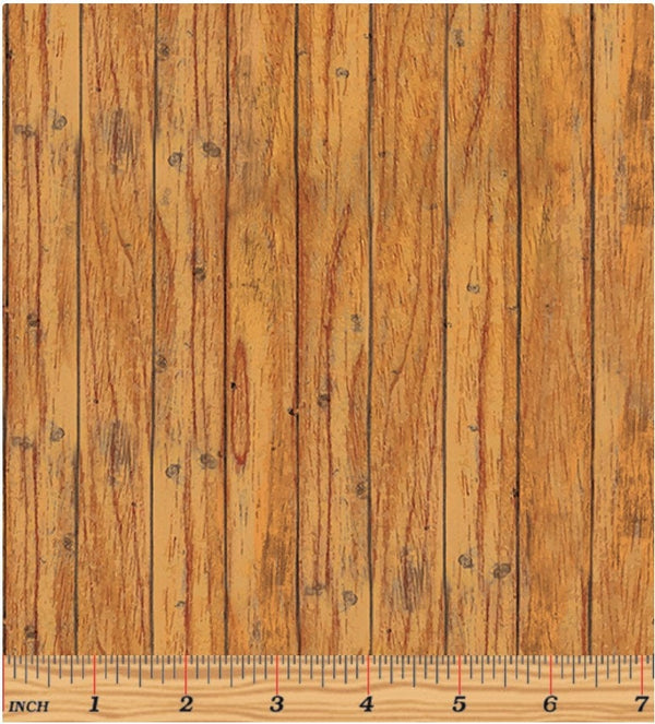 Wood Paneling Maple - Priced by the Half Yard - Live, Love, Camp by Nicole Decamp for Benartex - 14455-73