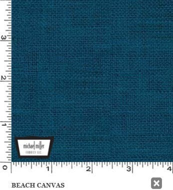 Dark Blue Beach "Canvas" Quilting Cotton - Priced by the Half Yard - Michael Miller Fabrics - CX11286-DBLU