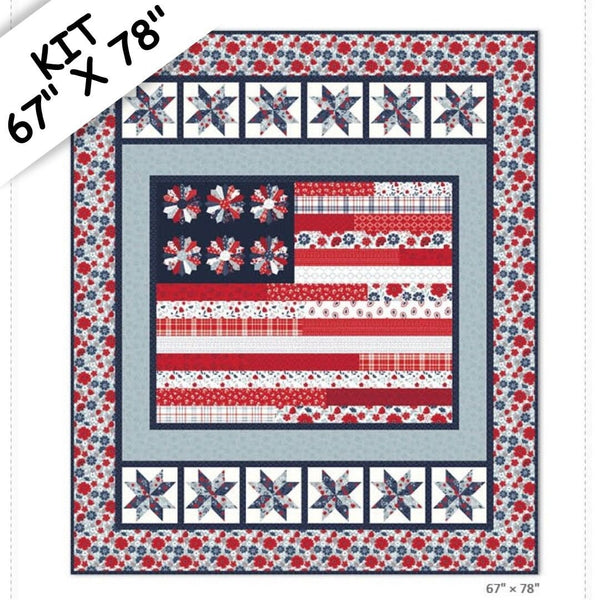 Grand Ole Flag Panel Quilt KIT - Fabric by Dani Mogstad for Riley Blake Designs - 67" x 78"