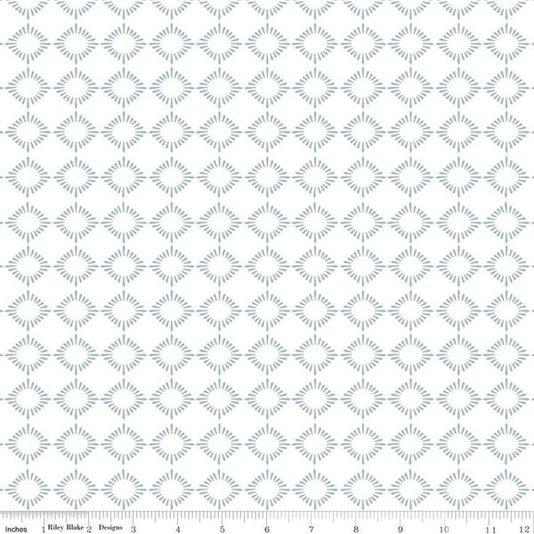 American Beauty Burst in White - Priced by the Half Yard - Dani Mogstad for Riley Blake Designs - C14445-WHITE