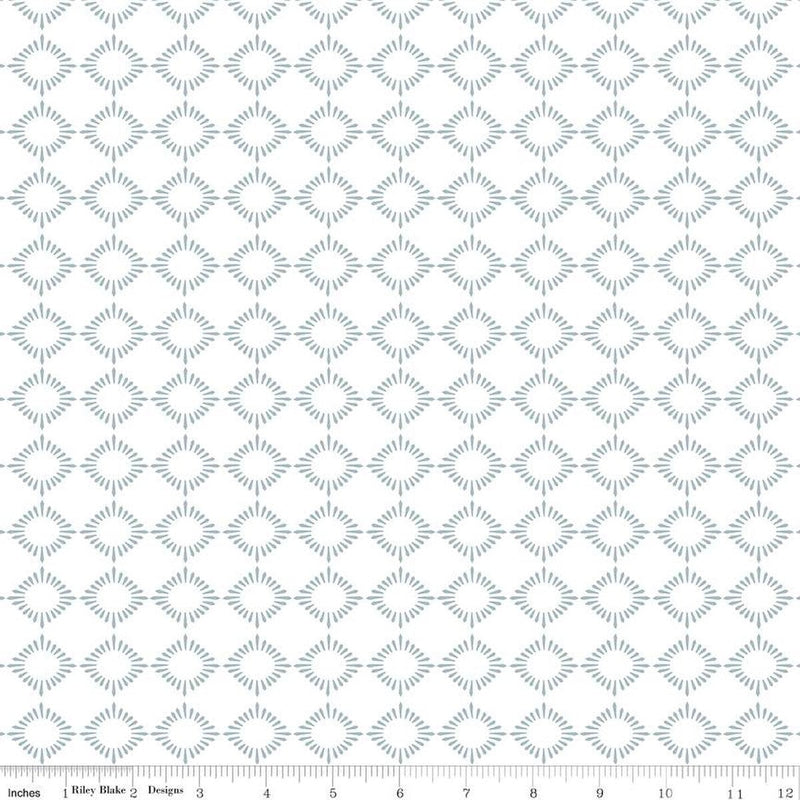 American Beauty Burst in White - Priced by the Half Yard - Dani Mogstad for Riley Blake Designs - C14445-WHITE