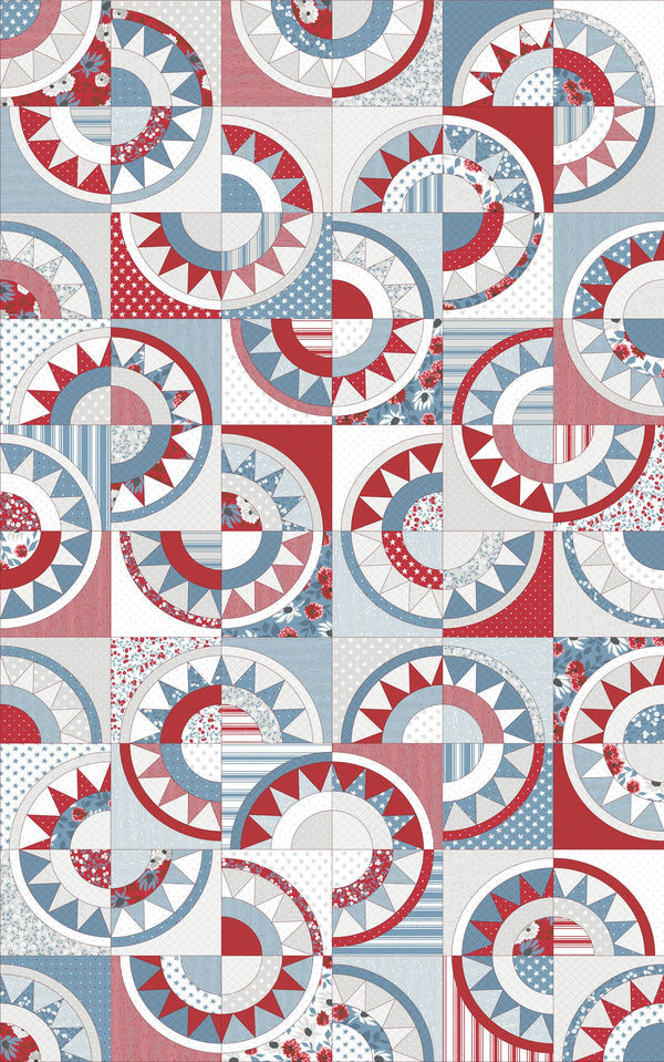 Old Glory Cheater 60" Wide - Priced by the 1/2 Yard - Old Glory by Lella Boutique for Moda Fabrics - 5208 11