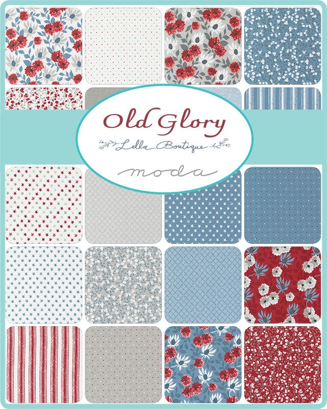 Star Spangled Stars Cloud Red - Priced by the 1/2 Yard - Old Glory by Lella Boutique for Moda Fabrics - 5204 11