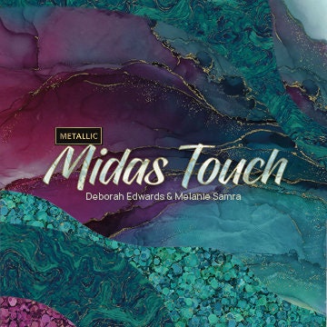 Bubble Texture Teal with Gold Metallic - Midas Touch - Deborah Edwards for Northcott Fabrics - DM26834-66
