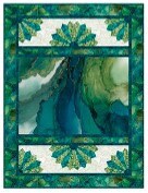 Bubble Texture Teal with Gold Metallic - Midas Touch - Deborah Edwards for Northcott Fabrics - DM26834-74